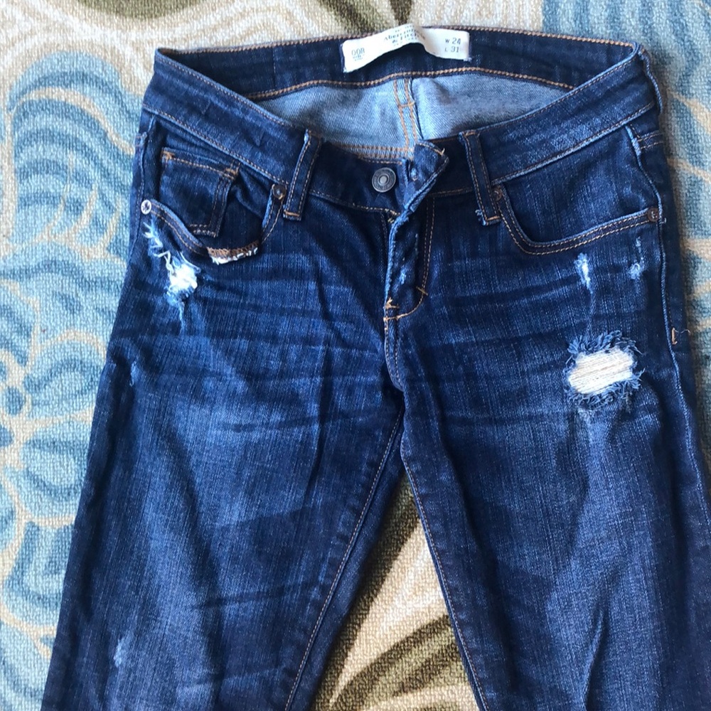 Distressed Abercrombie jeans